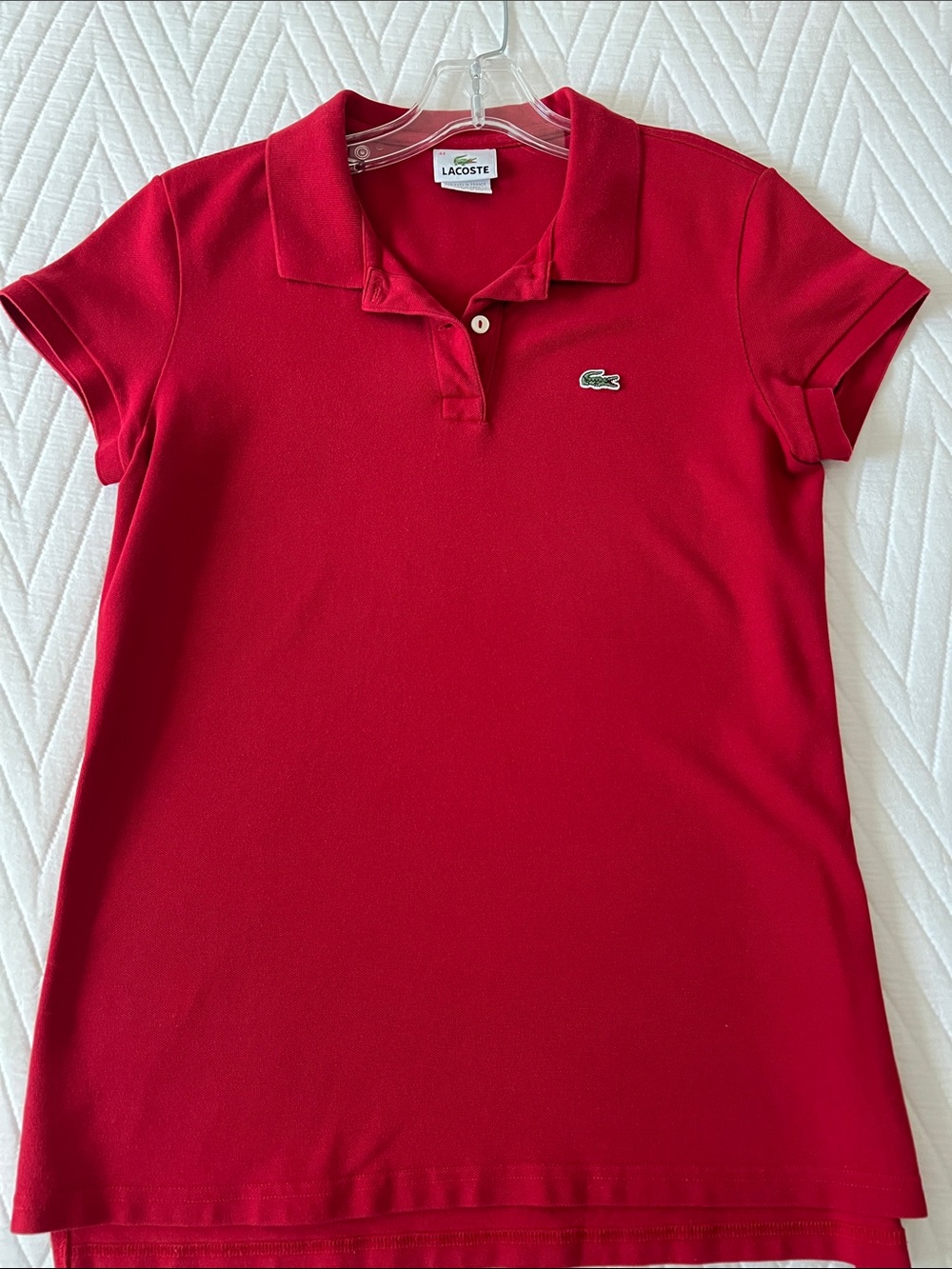 Lacoste Women's Bright Red Short Sleeve Polo